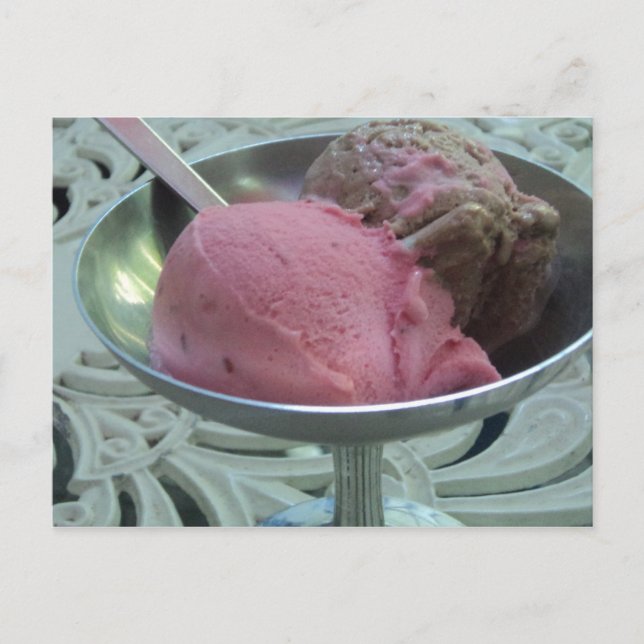 Postal Helado en un tazón (Anverso)