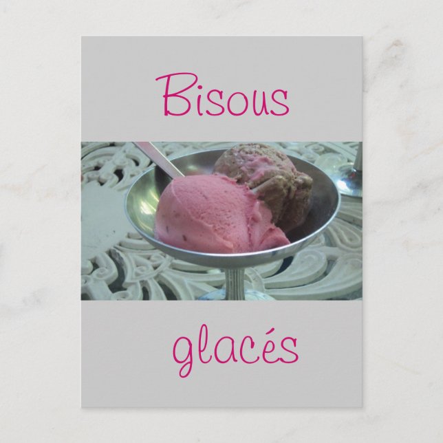 Postal Helado en un tazón (Anverso)