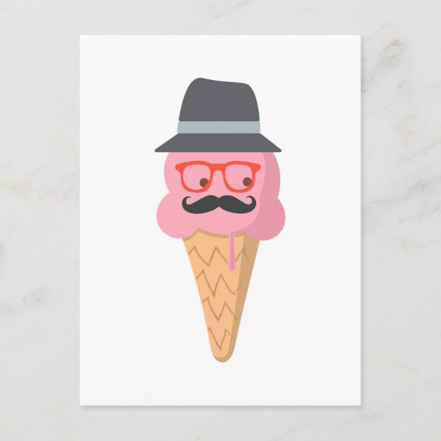 Postal Helado hipster (Anverso)
