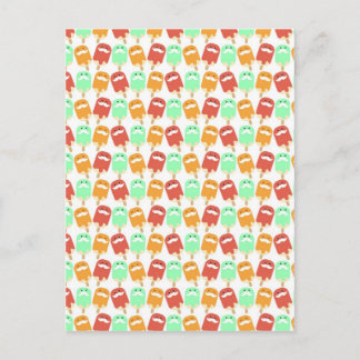 Postal Helado multicolor con bigotes