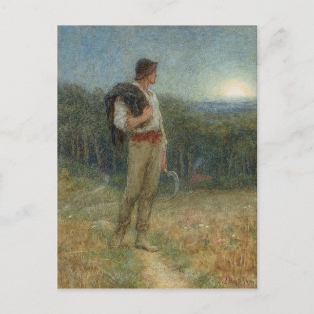 Postal Helen Allingham Vintage Harvest Moon (Anverso)