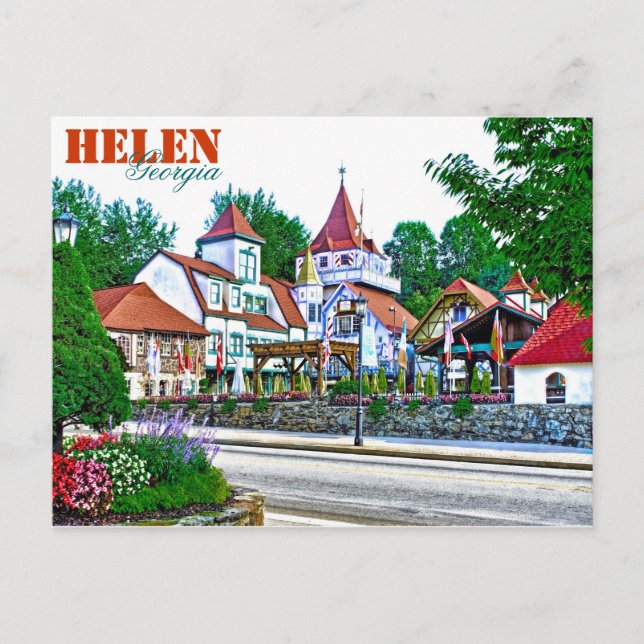 Postal Helen alpina, Georgia, EEUU. (Anverso)