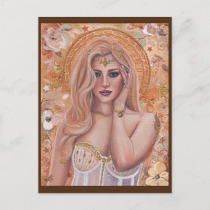 Postal Helen del arte dorado Troy de Renee Lavoie