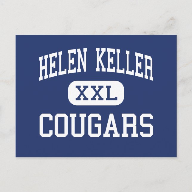 Postal Helen Keller Cougars en Oriente Medio (Anverso)