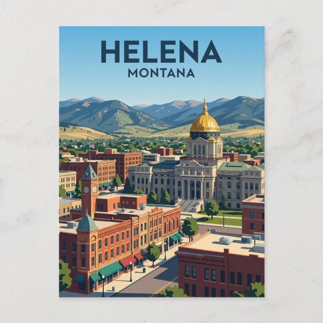 Postal Helena, Montana EE. UU. (Anverso)