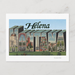 Postal Helena, Montana - Escenas de letras grandes