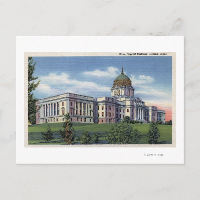 Postal Helena, Montana - Vista del Capitolio Estatal (Anverso)