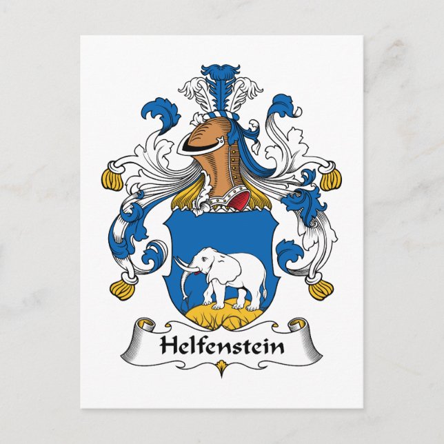 Postal Helfenstein Family Crest (Anverso)