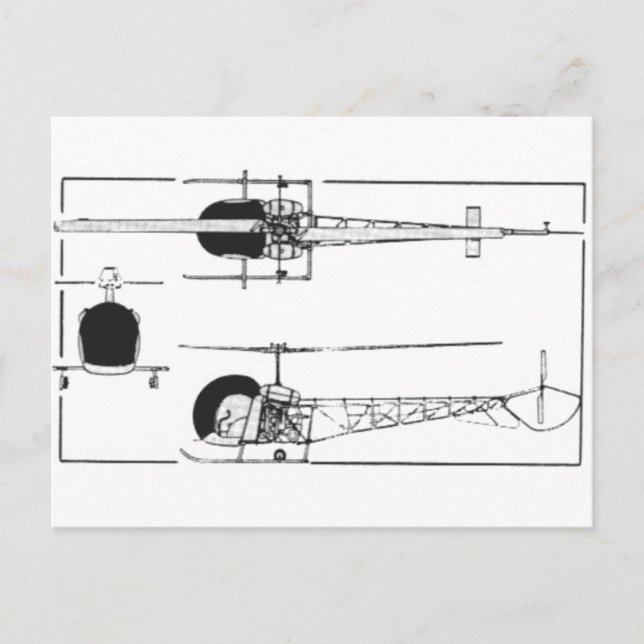 Postal Helicóptero Bell 47 (Anverso)