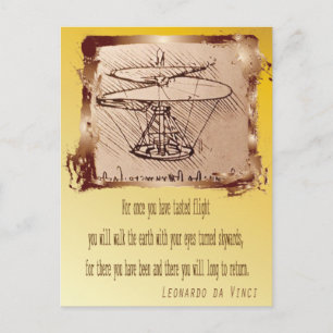 Postal Helicóptero Da Vinci 🚁 ✨ presupuesto especial