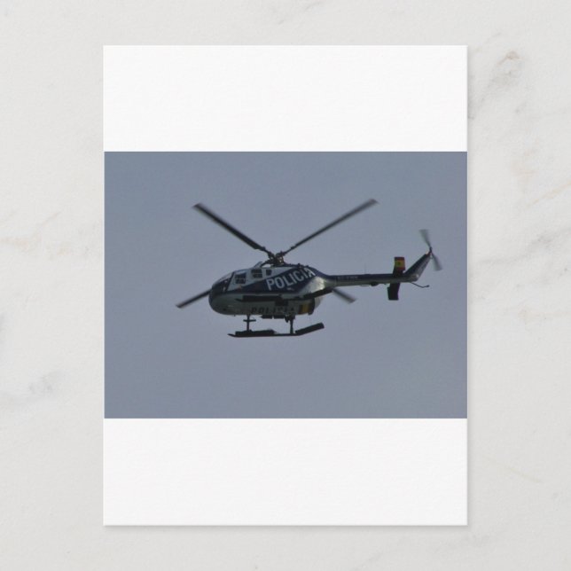 Postal Helicóptero de la policía española (Anverso)