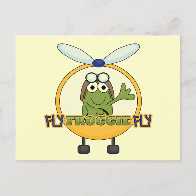 Postal Helicóptero Fly Froggie (Anverso)