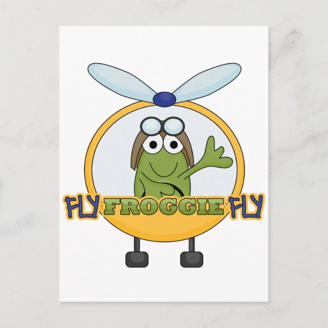Postal Helicóptero Fly Froggie (Anverso)