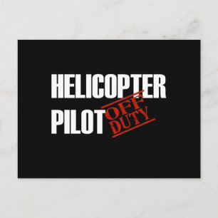 POSTAL HELICÓPTERO PILOTO OSCURO