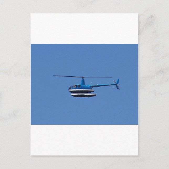 Postal Helicóptero R44 con los flotadores (Anverso)