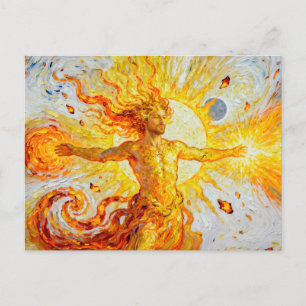 Postal Helios Dios del Sol de la Mitología Griega