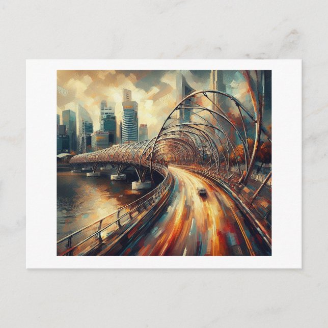 Postal Helix Bridge Singapur (Anverso)