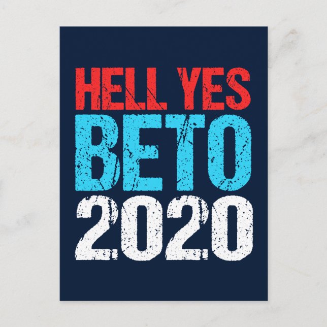 Postal Hell Yes Beto 2020 (Anverso)