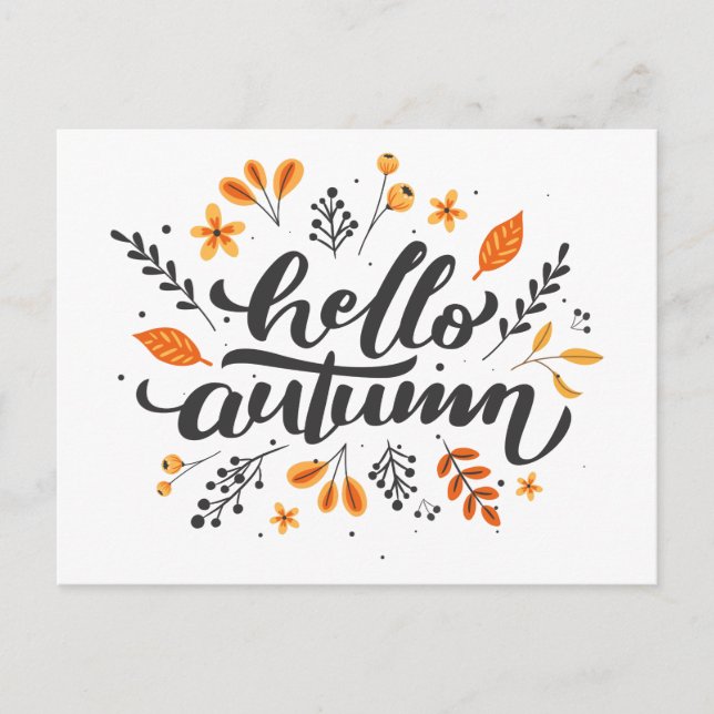 Postal Hello Autumn Postcard (Anverso)