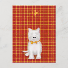 Postal 'hello' de Cute West Highland terrier