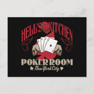 Postal Hells Kitchen Poker Room, New York City Postcard