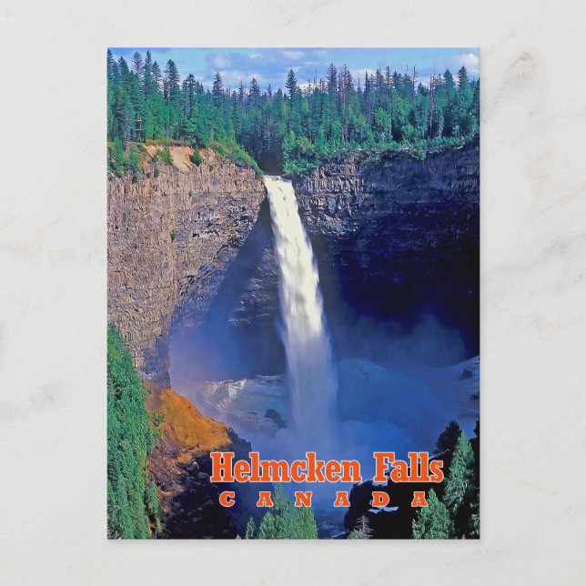 Postal Helmcken Falls, Columbia Británica, Canadá (Anverso)