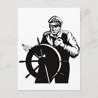 Postal Helmsman del marinero del capitán de marina de