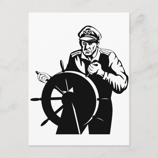 Postal Helmsman del marinero del capitán de marina de (Anverso)