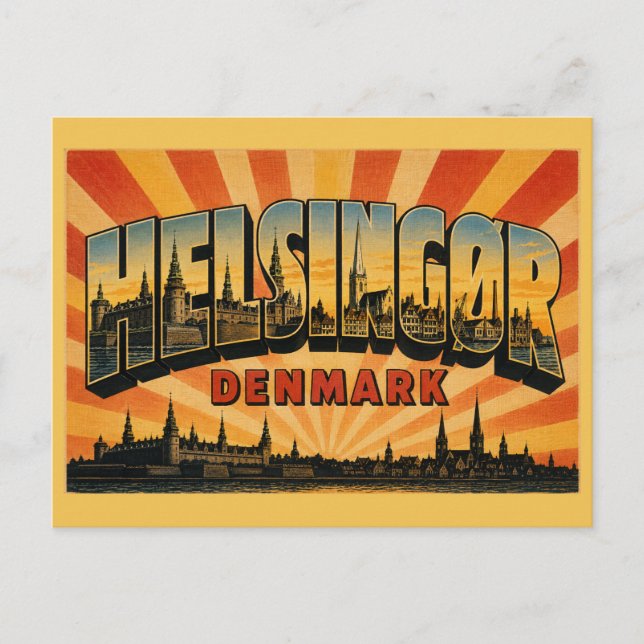 Postal Helsingør Dinamarca Castillo de Kronborg (Anverso)