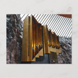 Postal Helsinki, Finlandia, órgano de la Iglesia de Rock