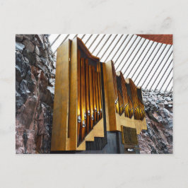 Postal Helsinki, Finlandia, órgano de la Iglesia de Rock
