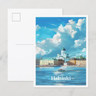 Postal Helsinki Finlandia Viajes de arte
