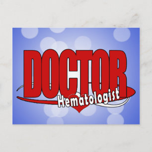 Postal Hematólogo del LOGO BIG RED MÉDICA