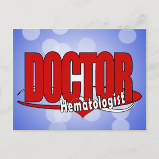 Postal Hematólogo del LOGO BIG RED MÉDICA