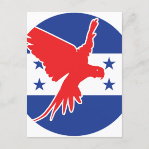 Postal Hembra nacional hondureña Scarlet