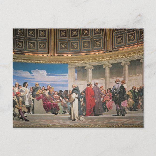 Postal Hemiciclo: Artistas de todas las edades, detalle d (Anverso)