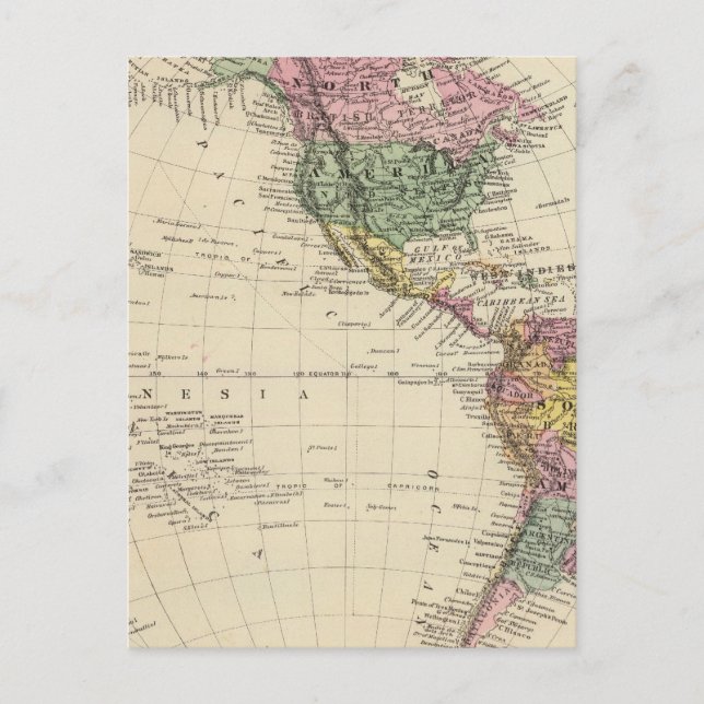 Postal Hemisferio Occidental (Anverso)