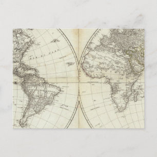 Postal Hemisferio Occidental o Nuevo Mundo