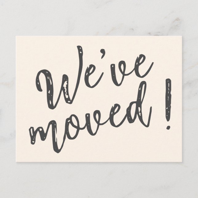 Postal Hemos cambiado el guión moderno manuscrito (Anverso)