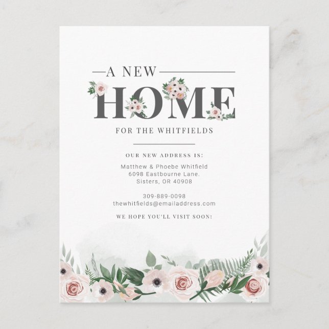 Postal Hemos movido el cambio de dirección de la Invitaci (Anverso)