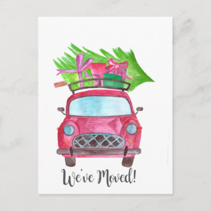 Postal Hemos movido el coche de los Navidades clásicos
