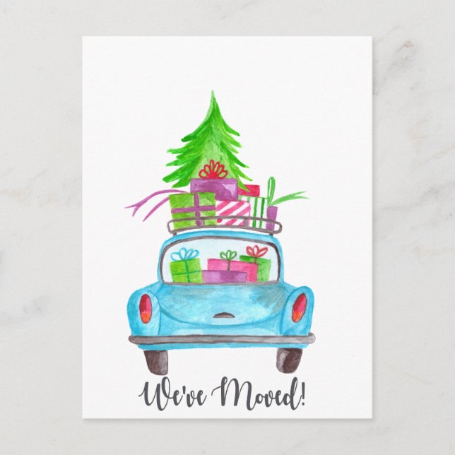 Postal Hemos movido el coche de los Navidades clásicos (Anverso)