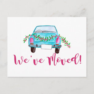 Postal Hemos movido el coche de los Navidades clásicos