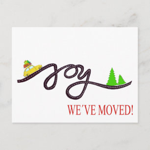 Postal Hemos movido el coche de los Navidades clásicos
