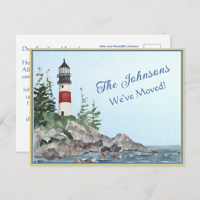 Postal Hemos movido el presupuesto de agua del faro (Anverso / Reverso)