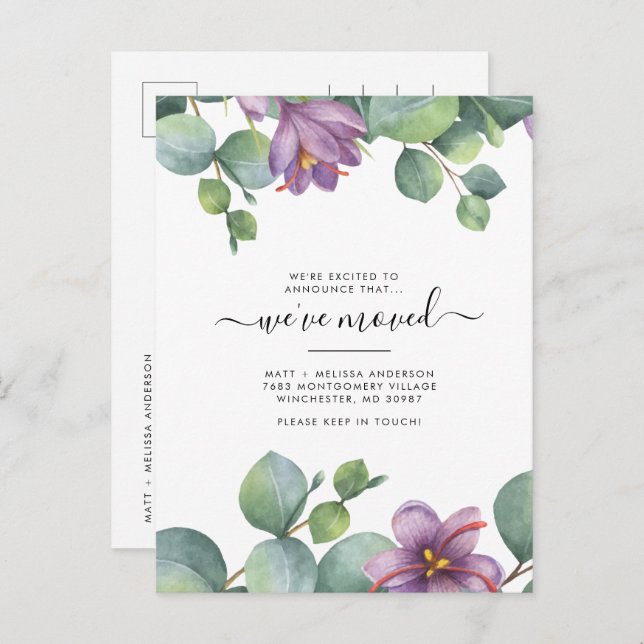 Postal Hemos movido la vegetación eucaliptus hacia el mor (Anverso / Reverso)