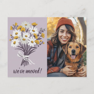 Postal Hemos mudado a la PERSONALIZADO FOTO Wildflower Bo