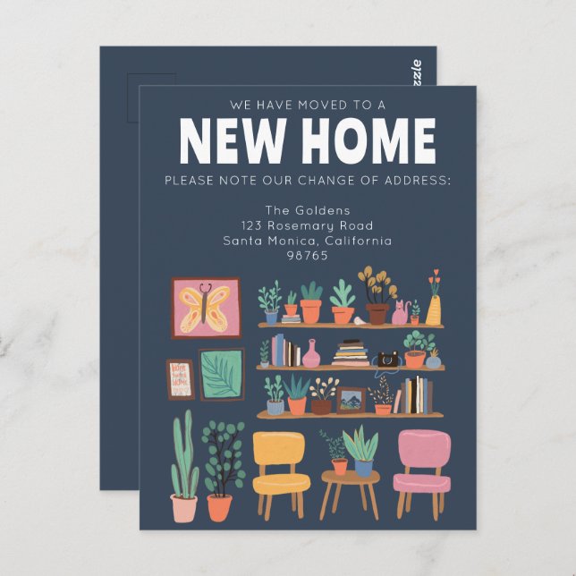 Postal Hemos Mudado Dirección Cambiar Sala De Vida Cuta (Anverso / Reverso)