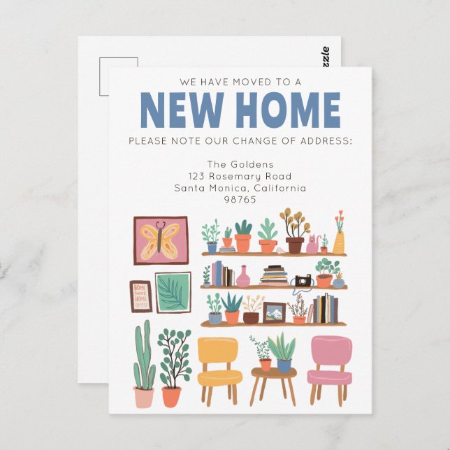 Postal Hemos Mudado Dirección Cambiar Sala De Vida Cuta (Anverso / Reverso)