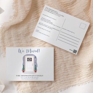 Postal Hemos Mudado Nuestra Nueva Dirección Pastel De Agu